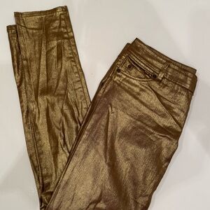 1st KISS Gold Metallic Women Jeans